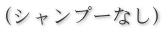 (シャンプーなし)